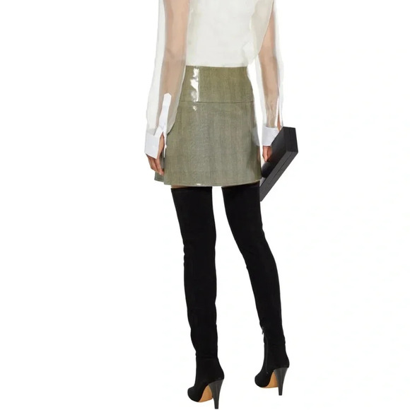 Helmut Lang Women's Size 2 Coated Prince of Wales Checked Mini Skirt SOLD OUT - Picture 7 of 8